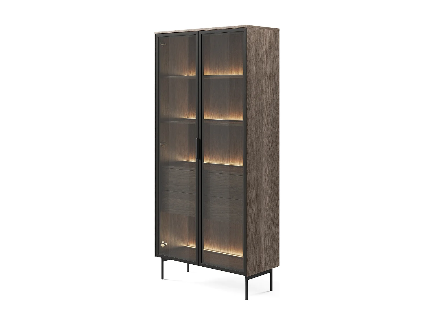 Vitrine, carvalho Dunin, 91,5 x 194,6 x 39,3 cm