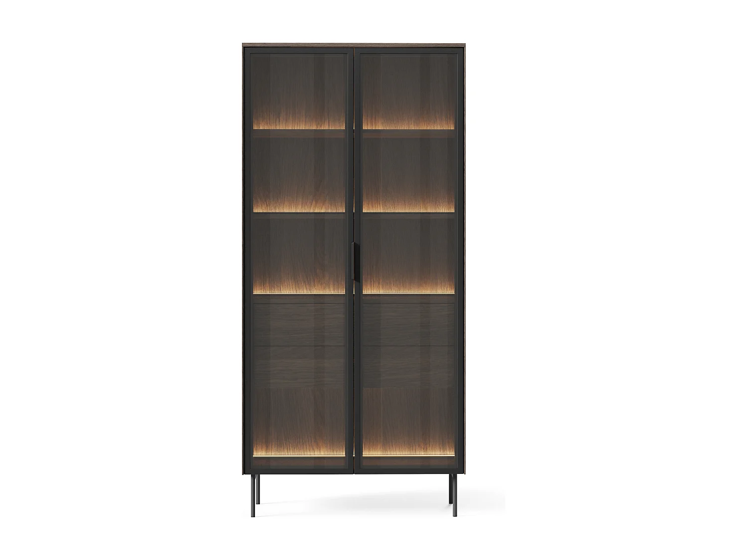 Vitrine, carvalho Dunin, 91,5 x 194,6 x 39,3 cm