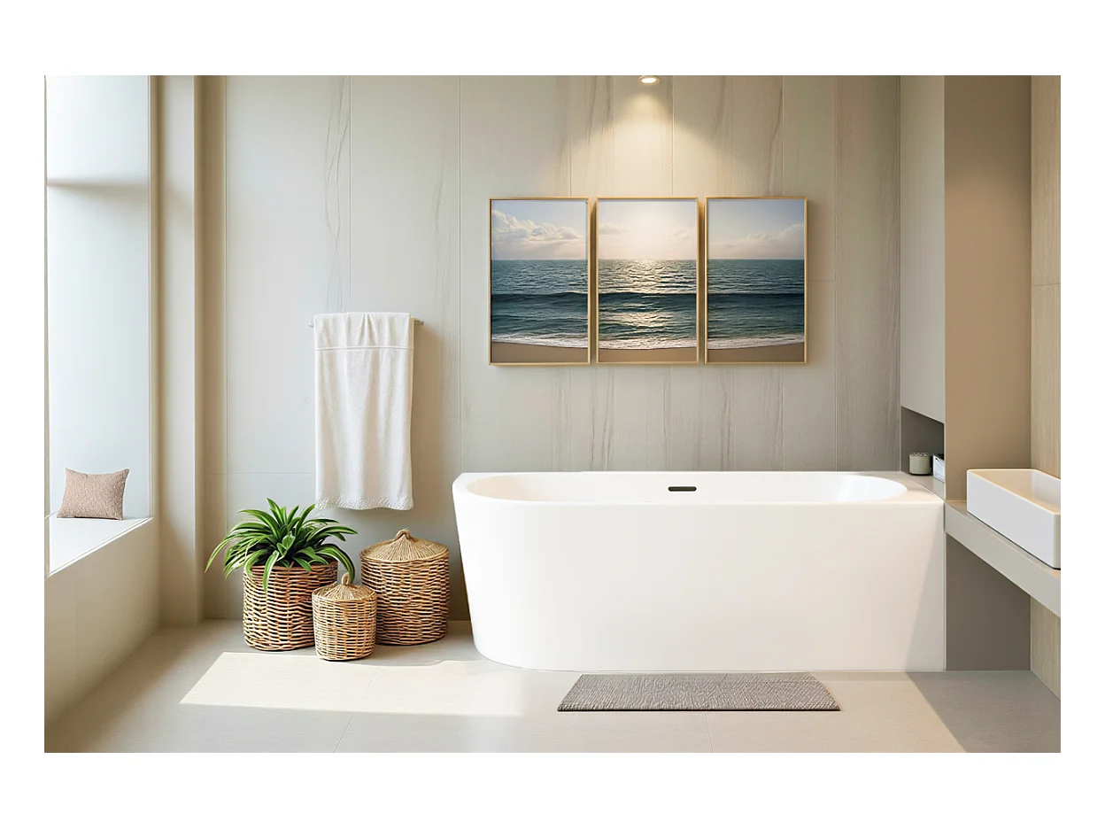 Baignoire îlot ALVA Droits 170x80 acrylique blanc + Vidage à chromé