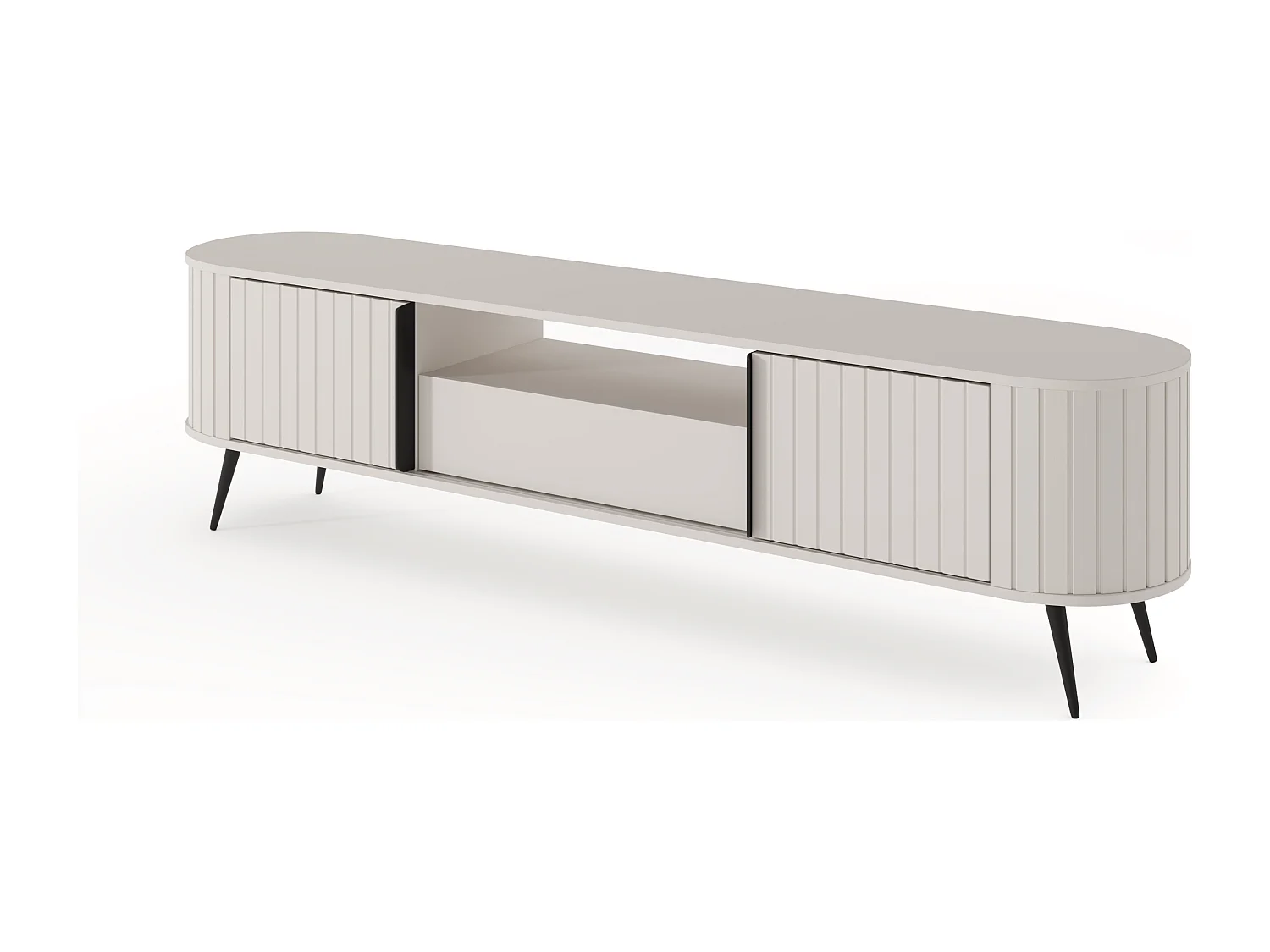 TV-skab, lysegråt, 196 x 51,2 x 40,2 cm