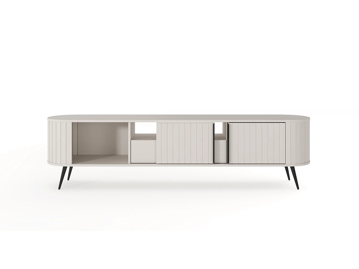 TV-skab, lysegråt, 196 x 51,2 x 40,2 cm