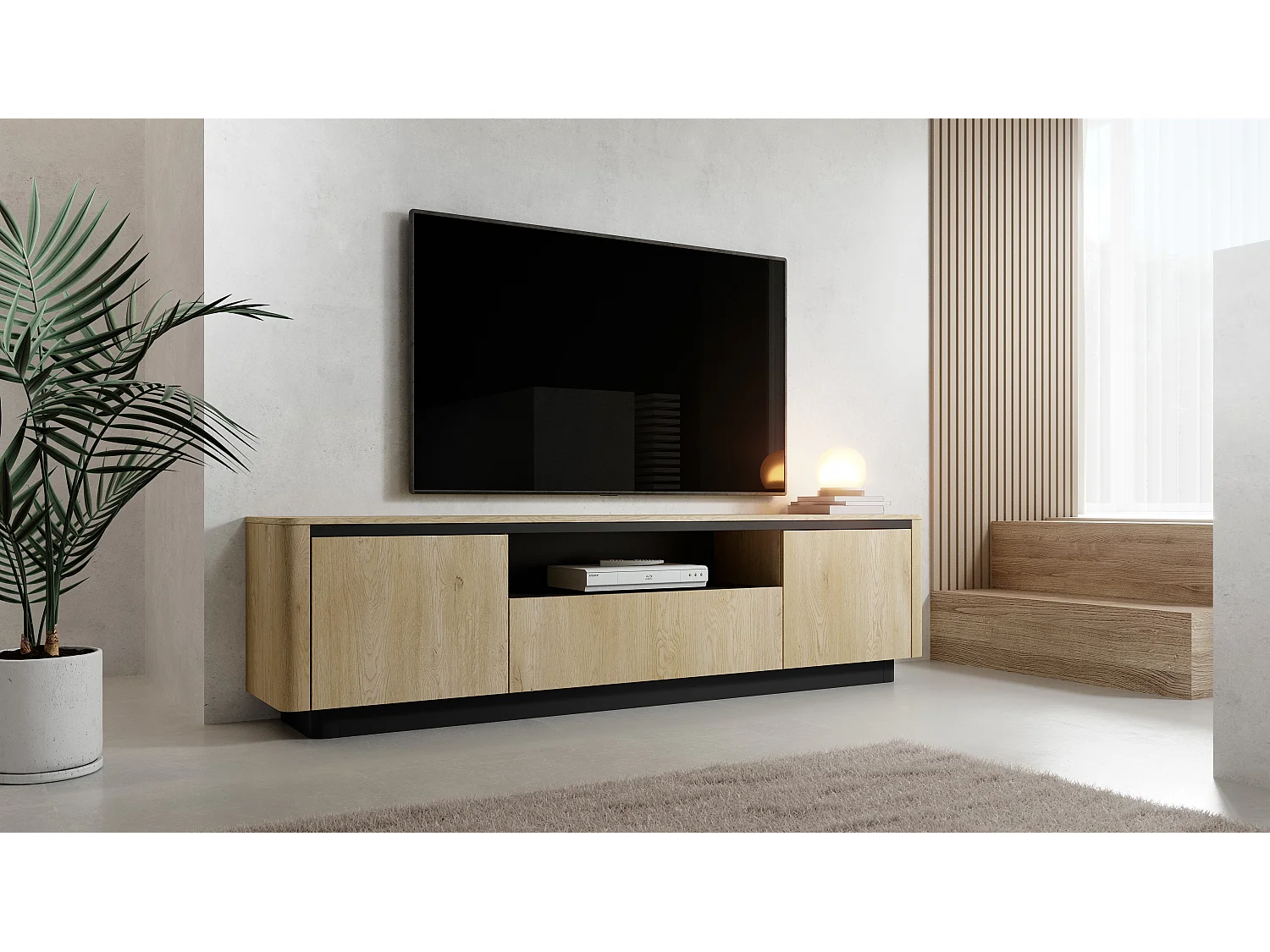 Mobile TV, rovere cremonese, 200 x 54,9 x 38,1 cm