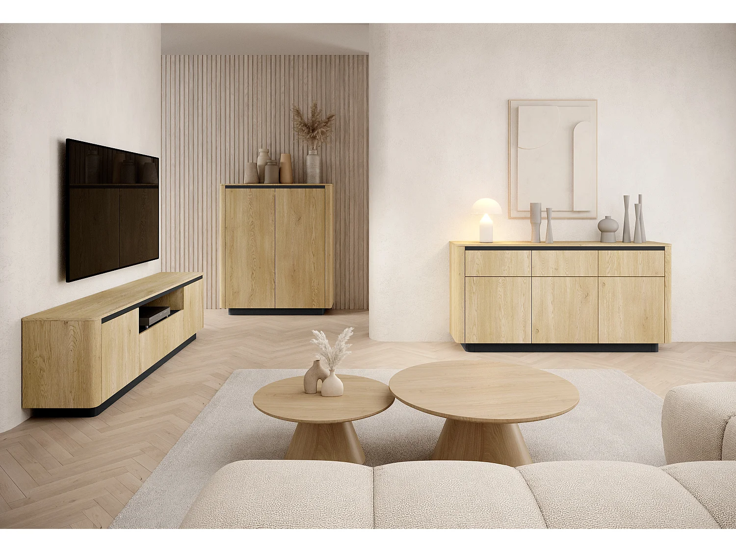 Mobile TV, rovere cremonese, 200 x 54,9 x 38,1 cm