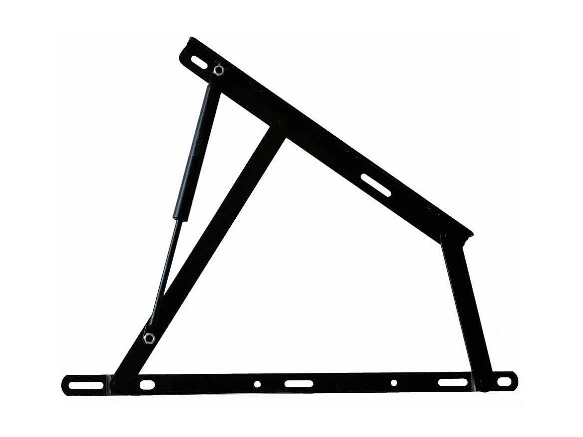 Set de 2 bisagras de 41x3x52 cm para canapé abatible con 1100N de fuerza de metal en negro