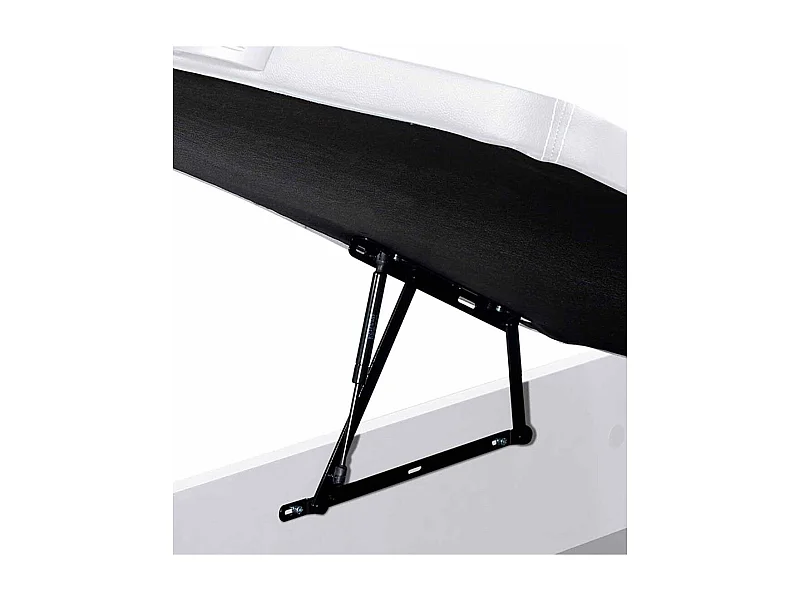 Set de 2 bisagras de 41x3x52 cm para canapé abatible con 1100N de fuerza de metal en negro