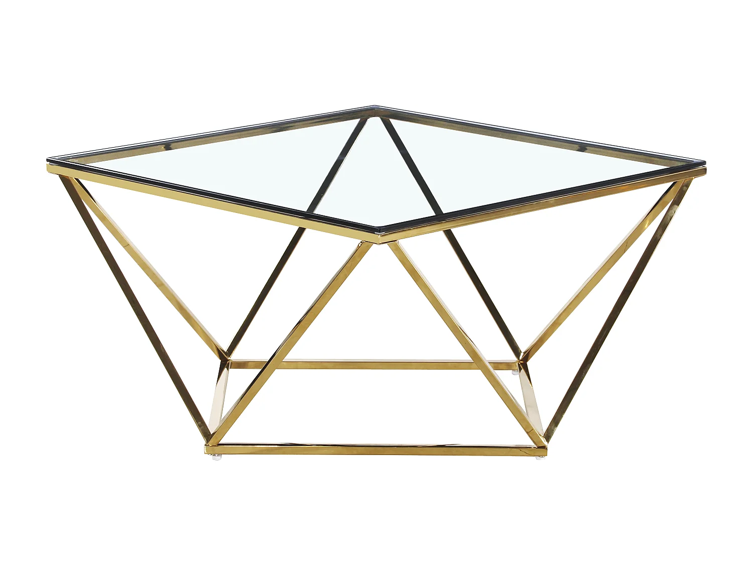 MESA DIAMOND DORADA ACERO INOX/VIDRIO TEMP.dale un toque diferente a tu hogar