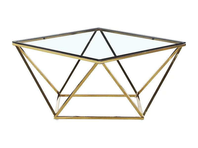 MESA DIAMOND DORADA ACERO INOX/VIDRIO TEMP.dale un toque diferente a tu hogar