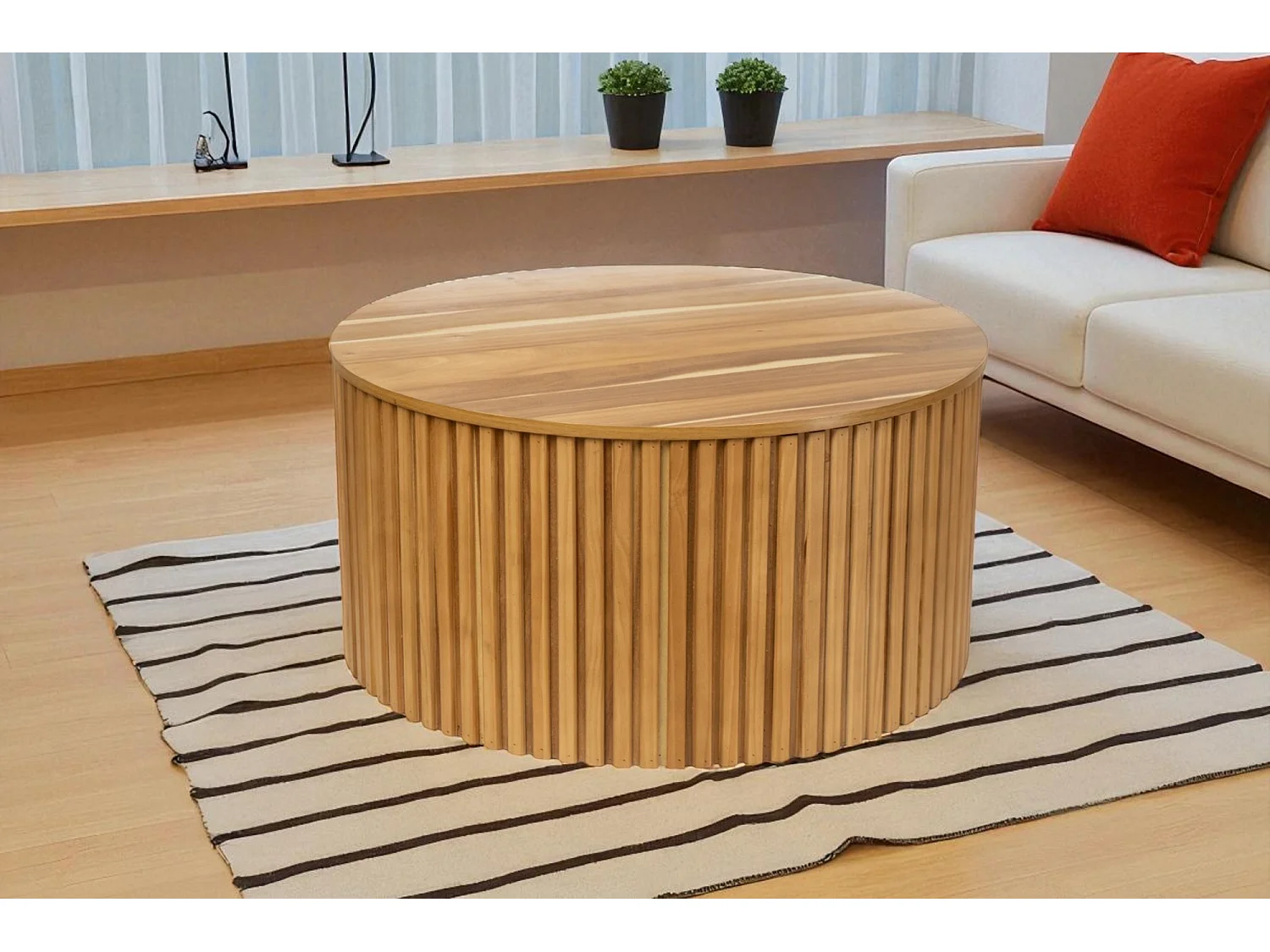 MESA REDDA MADERA ACACIA+DMdale un toque diferente a tu hogar