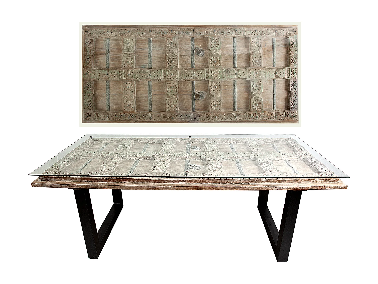 CONSOLA DE METAL DOURADO COM TAMPO DE MÁRMORE Dê um toque diferente à sua casa