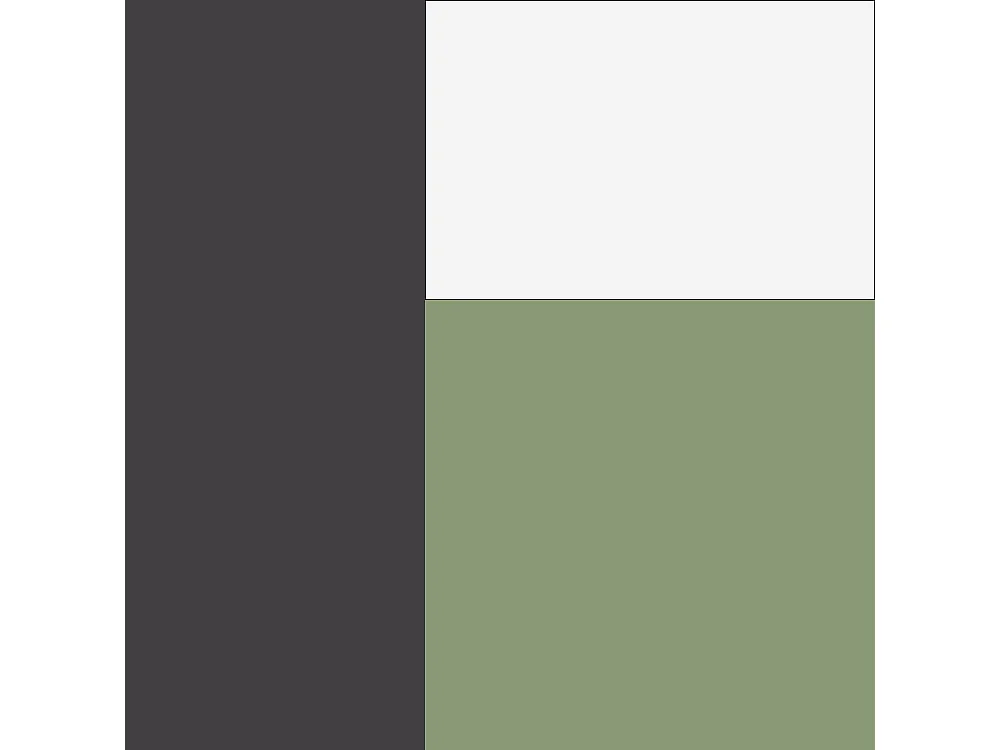 L-FORM KÜCHENZEILE Bari (16-tlg) Lava / Blassgrün - Signalweiß