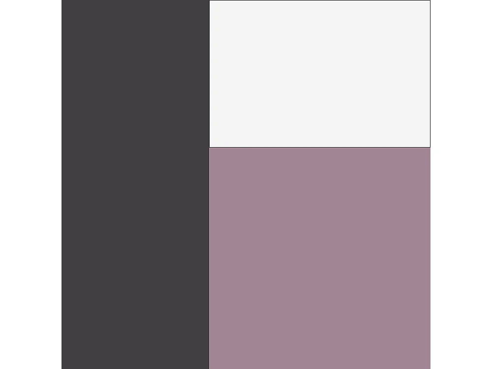 L-FORM KÜCHENZEILE Bari (16-tlg) Lava / Pastellviolett - Signalweiß