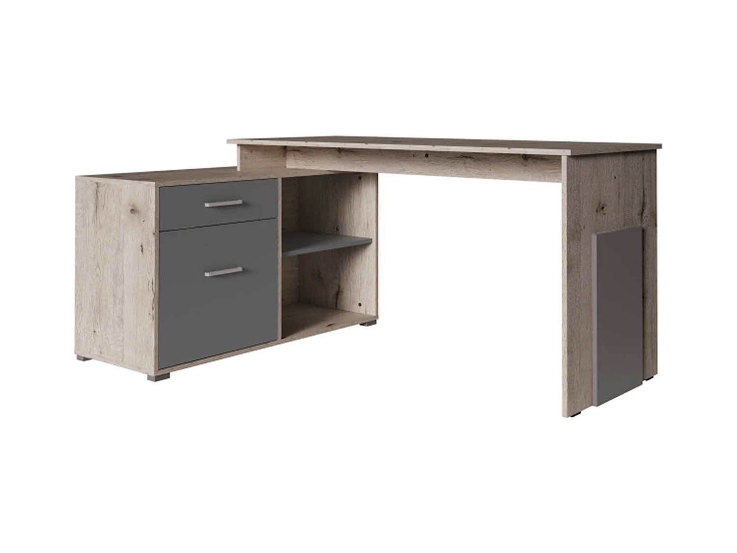 ECKSCHREIBTISCH Como Wellington Eiche / graphit 168 / 110 / 76cm