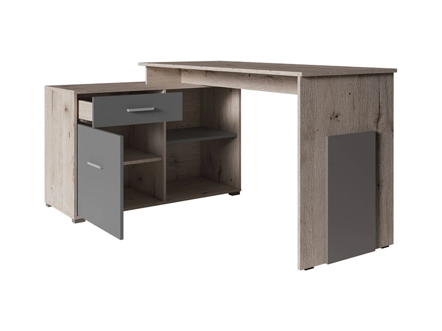 ECKSCHREIBTISCH Como Wellington Eiche / graphit 168 / 110 / 76cm