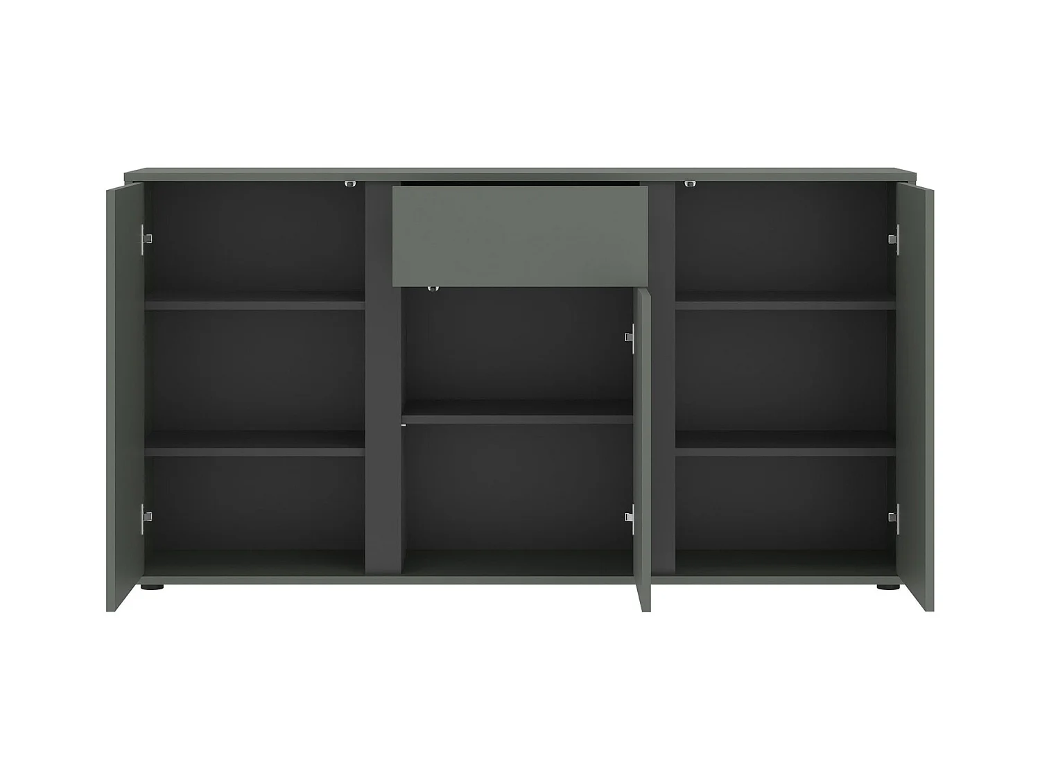 SIDEBOARD Veddel grau-grün / anthrazit 155 / 40 / 82cm