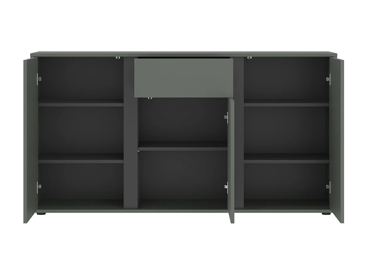 SIDEBOARD Veddel grau-grün / anthrazit 155 / 40 / 82cm