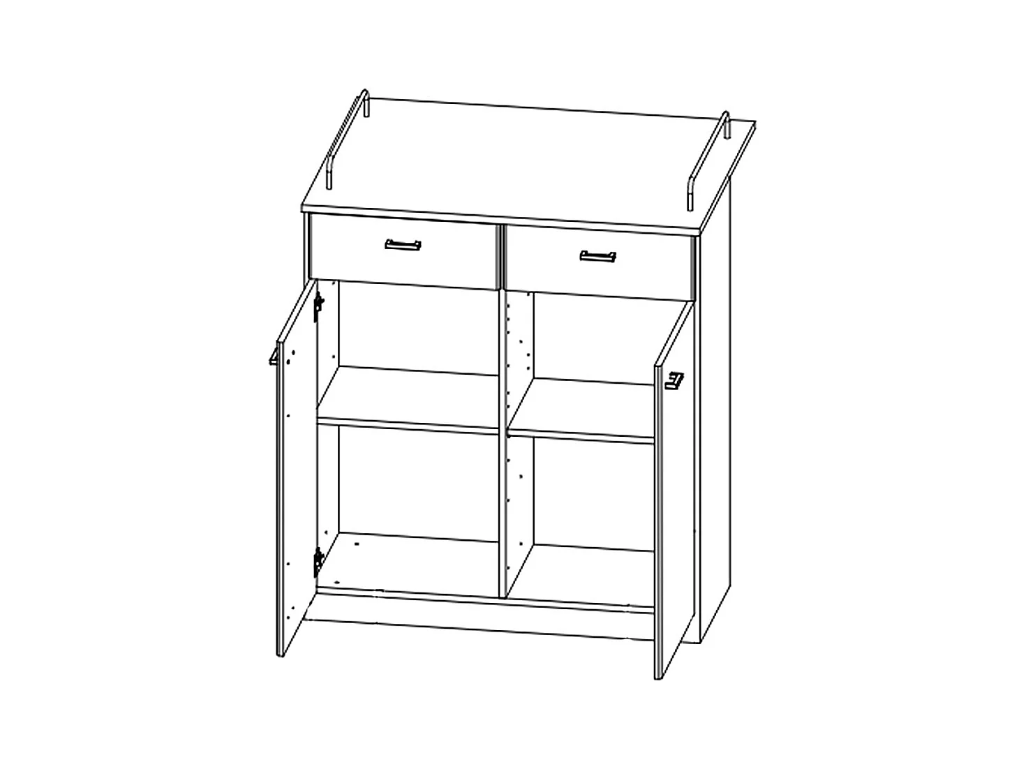 WICKELKOMMODE Joker Eiche Sanremo / weiß 91 / 75 / 93cm