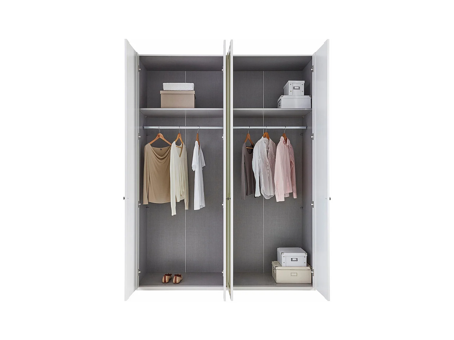 KLEIDERSCHRANK New York weiß 180 / 58 / 208cm