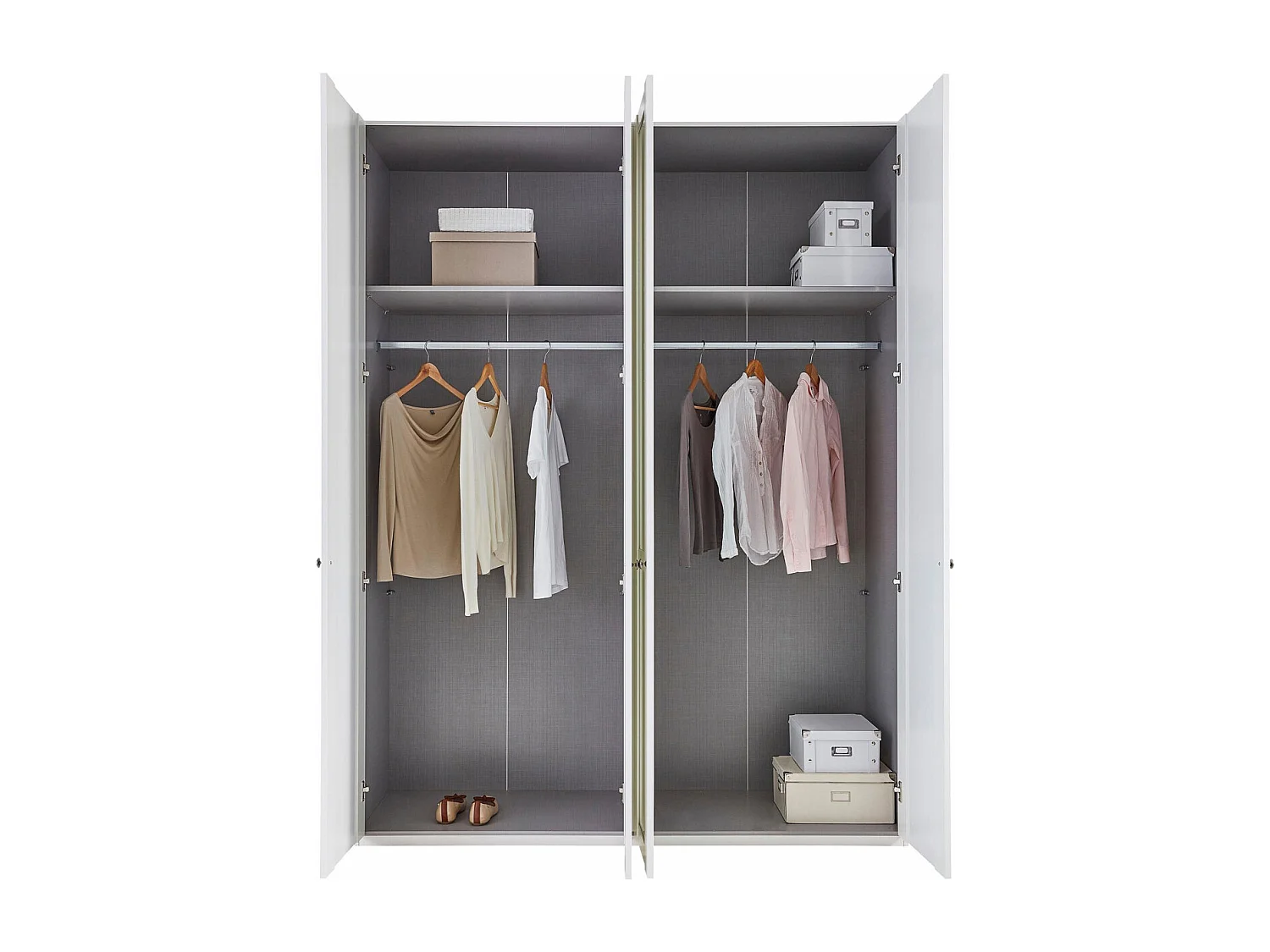 KLEIDERSCHRANK New York weiß 180 / 58 / 208cm