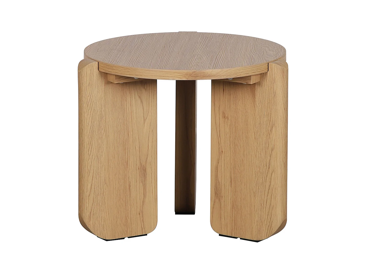 Couchtisch – Ø 50 cm – Eichenholzoptik – PREFFINES S