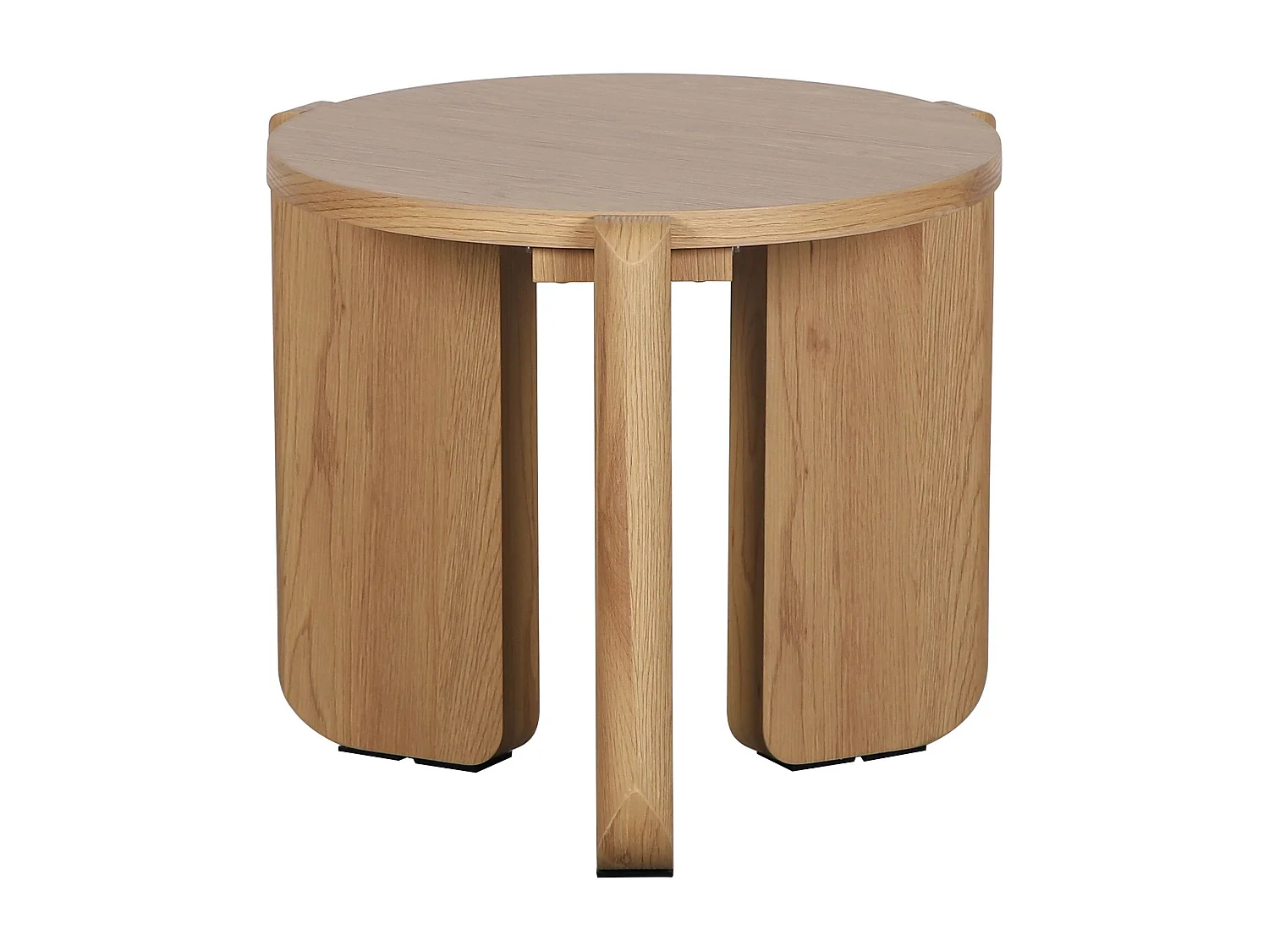 Table basse – Ø 50 cm – effet chêne – PREFFINES S