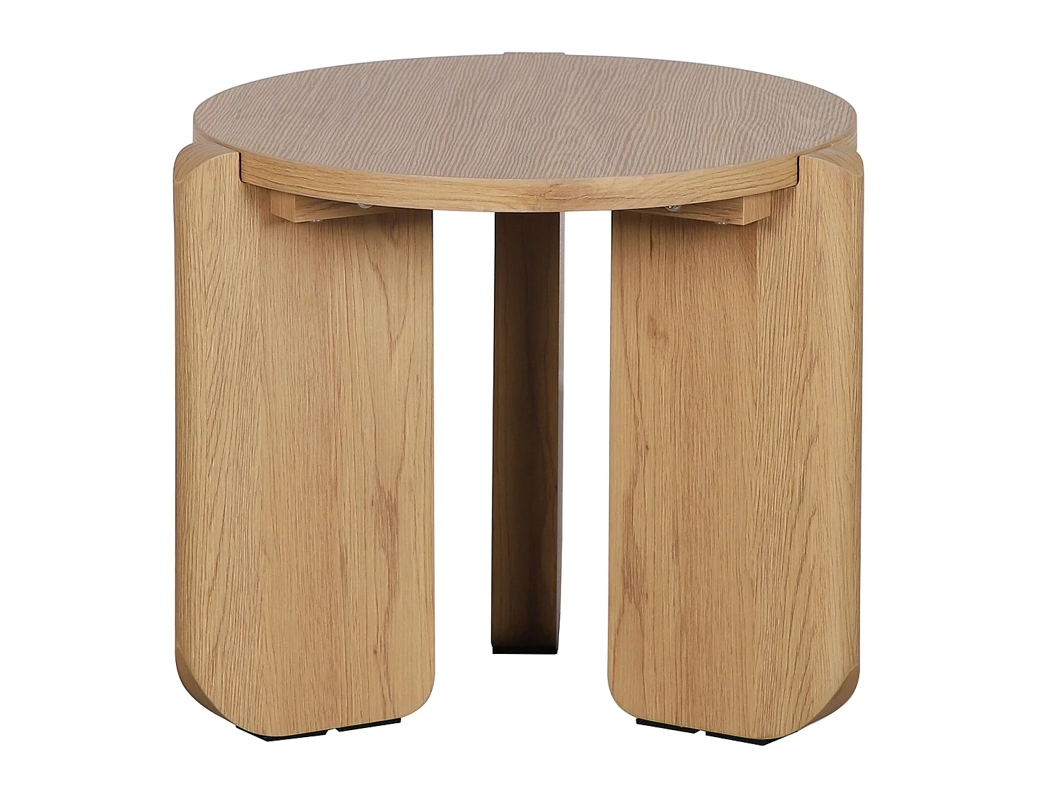 Table basse – Ø 50 cm – effet chêne – PREFFINES S