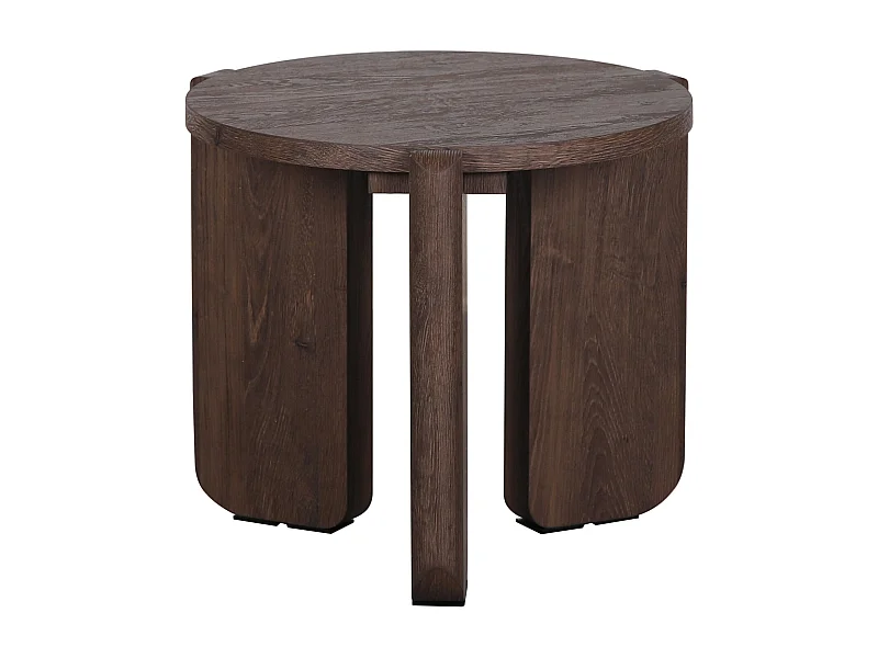 Couchtisch – Ø 50 cm – Nussbaumoptik – PREFFINES S