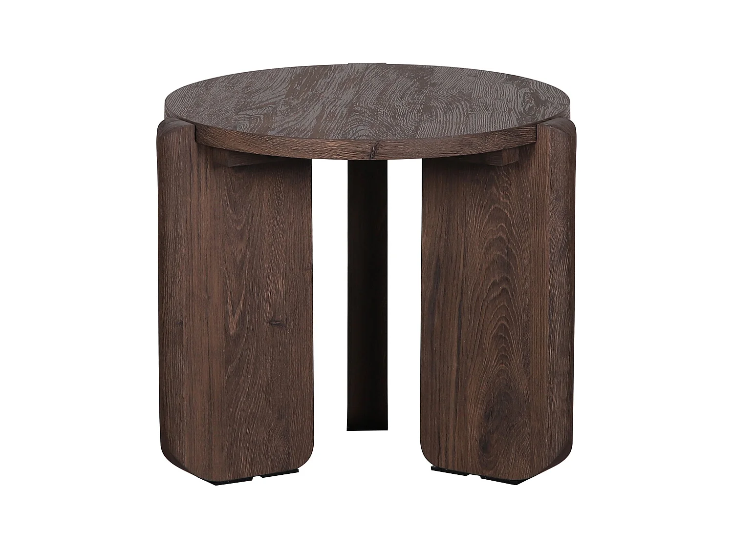 Couchtisch – Ø 50 cm – Nussbaumoptik – PREFFINES S