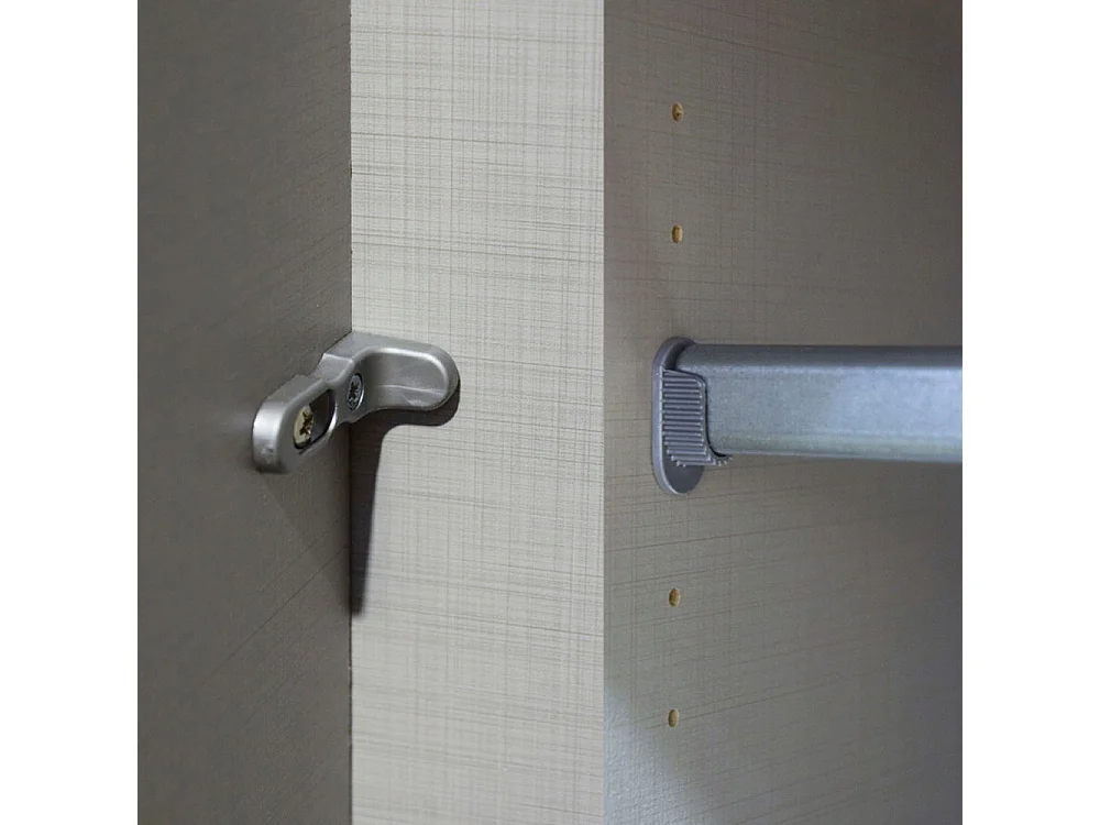 SCHWEBETÜRENSCHRANK Level Plankeneiche / Weißglas 350 / 65 / 236cm