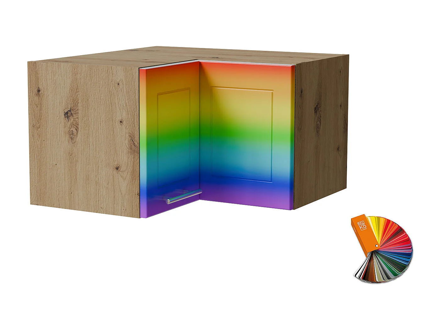 ECKHÄNGESCHRANK Bari W12/60/36 RAL Wunschfarbe (K5) / Eiche Artisan 60 / 60 / 36cm