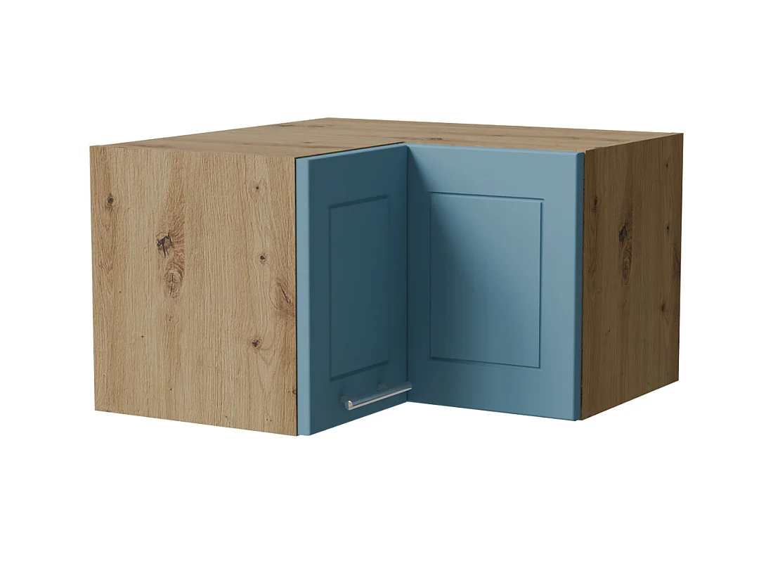 ECKHÄNGESCHRANK Bari W12/60/36 RAL 5024 pastellblau (K5) / Eiche Artisan 60 / 60 / 36cm