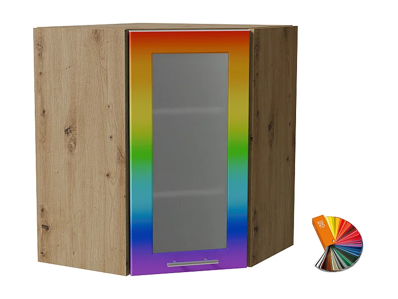 ECKHÄNGESCHRANK Bari W10S/60 RAL Wunschfarbe (K5) / Eiche Artisan 60 / 60 / 72cm