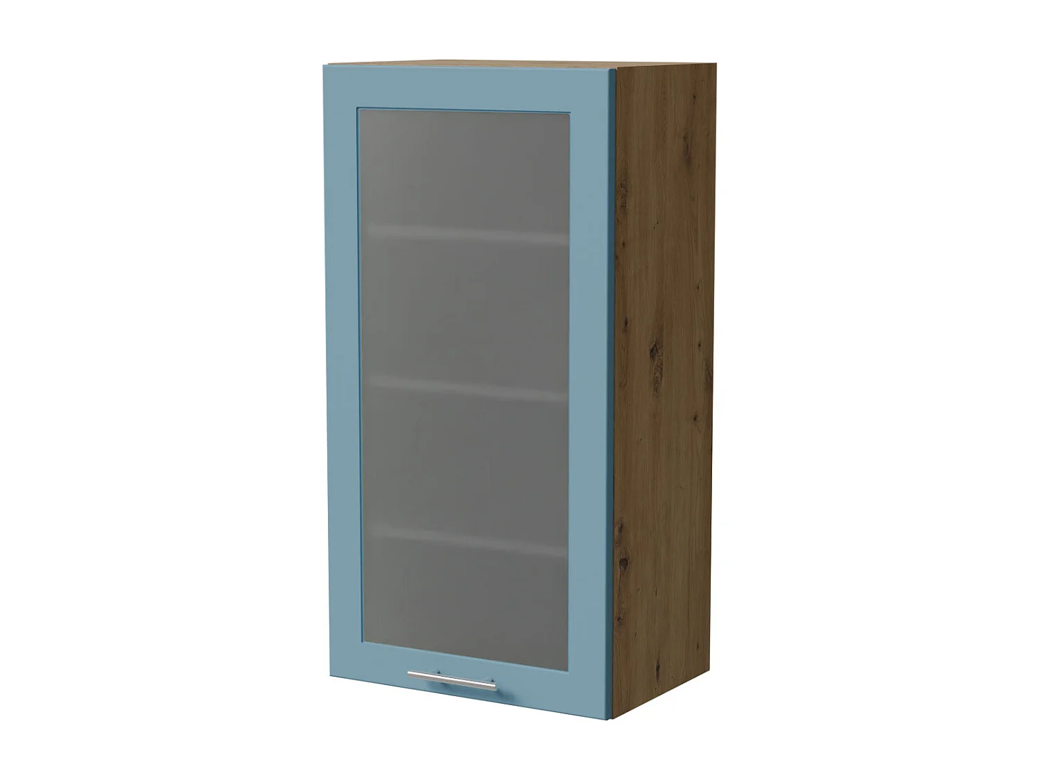 HÄNGESCHRANK Bari W4S/50 RAL 5024 pastellblau (K5) / Eiche Artisan 50 / 32,5 / 96cm