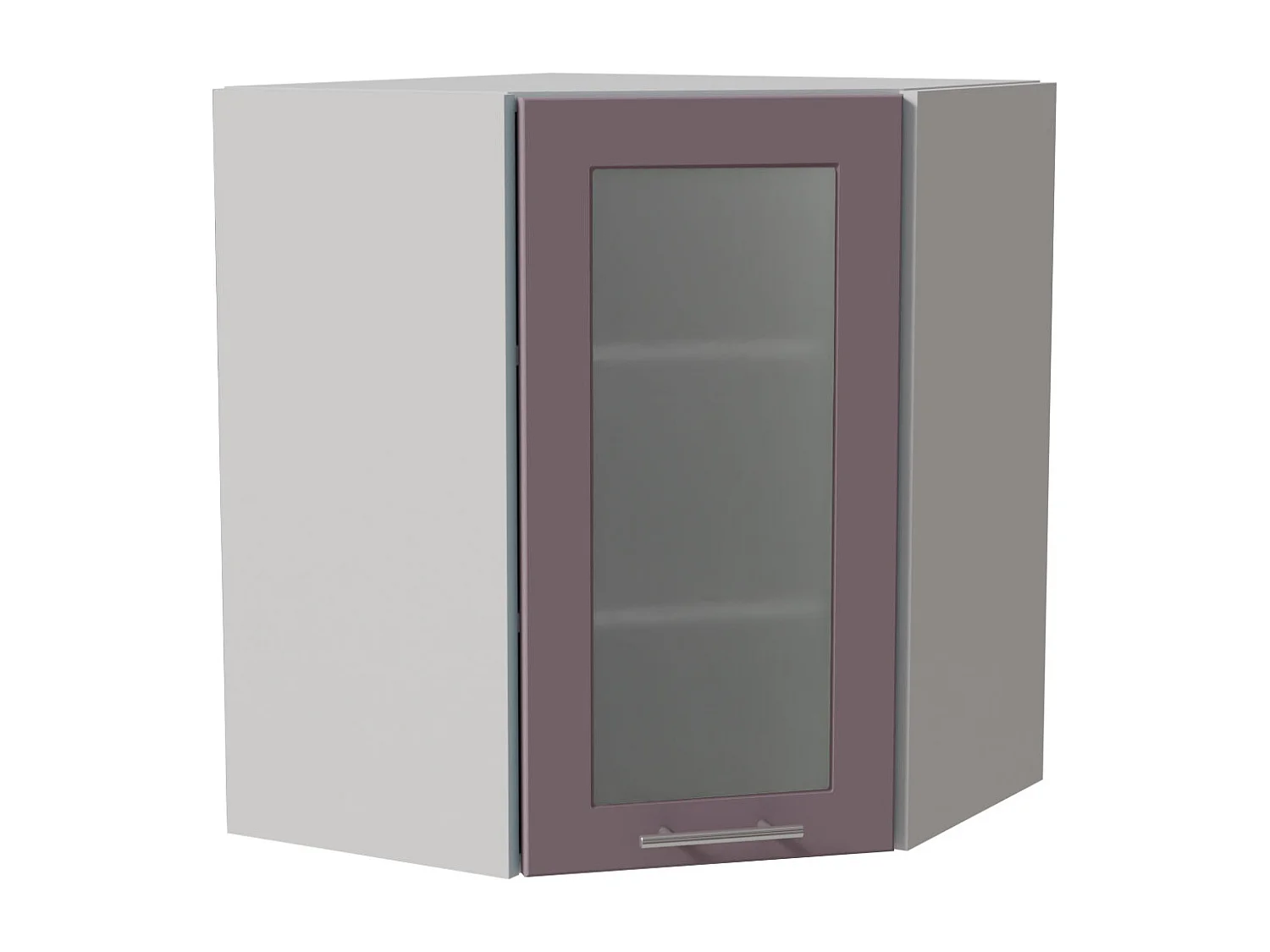 ECKHÄNGESCHRANK Bari W10S/60 RAL 4009 pastellviolett (K5) / Weiß 60 / 60 / 72cm