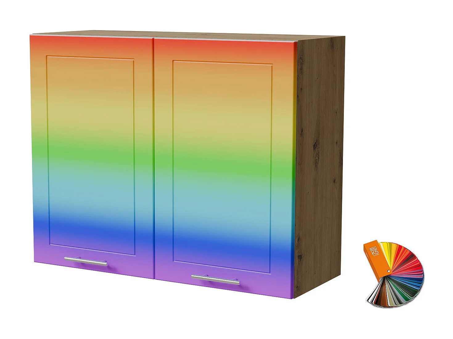 HÄNGESCHRANK Bari W3/90 RAL Wunschfarbe (K5) / Eiche Artisan 90 / 32,5 / 72cm