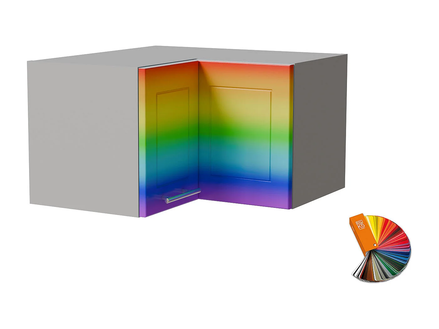 ECKHÄNGESCHRANK Bari W12/60/36 RAL Wunschfarbe (K5) / Grau 60 / 60 / 36cm
