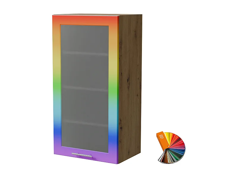 HÄNGESCHRANK Bari W4S/50 RAL Wunschfarbe (K5) / Eiche Artisan 50 / 32,5 / 96cm