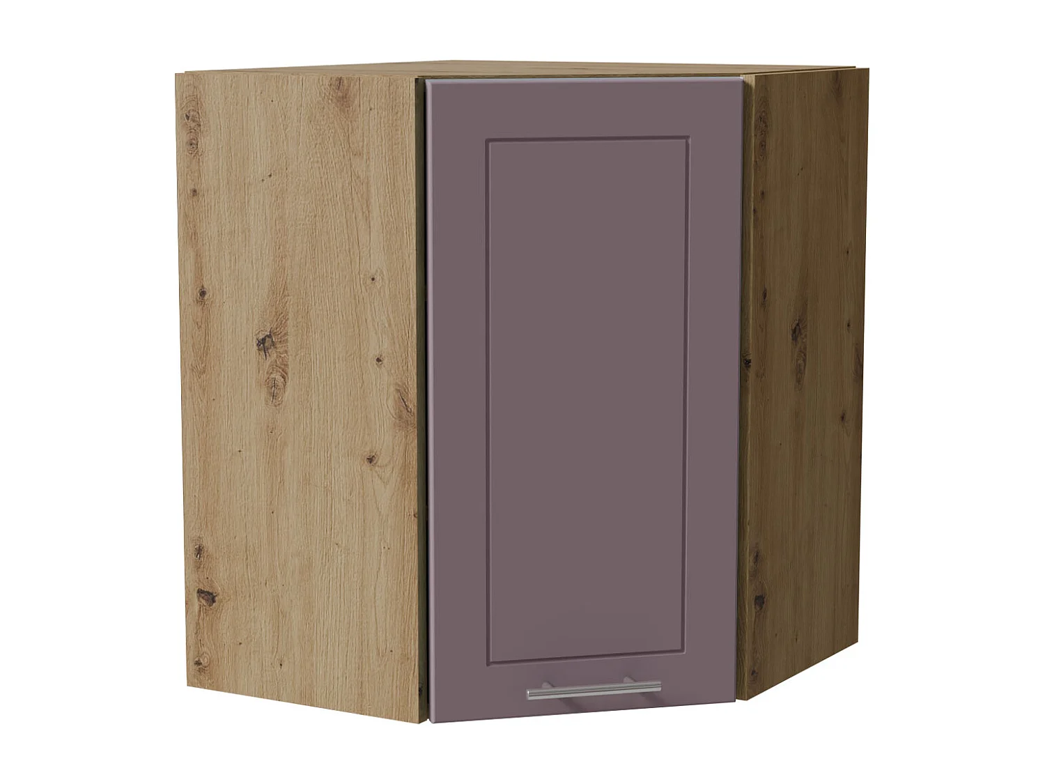 ECKHÄNGESCHRANK Bari W10/60 RAL 4009 pastellviolett (K5) / Eiche Artisan 60 / 60 / 72cm