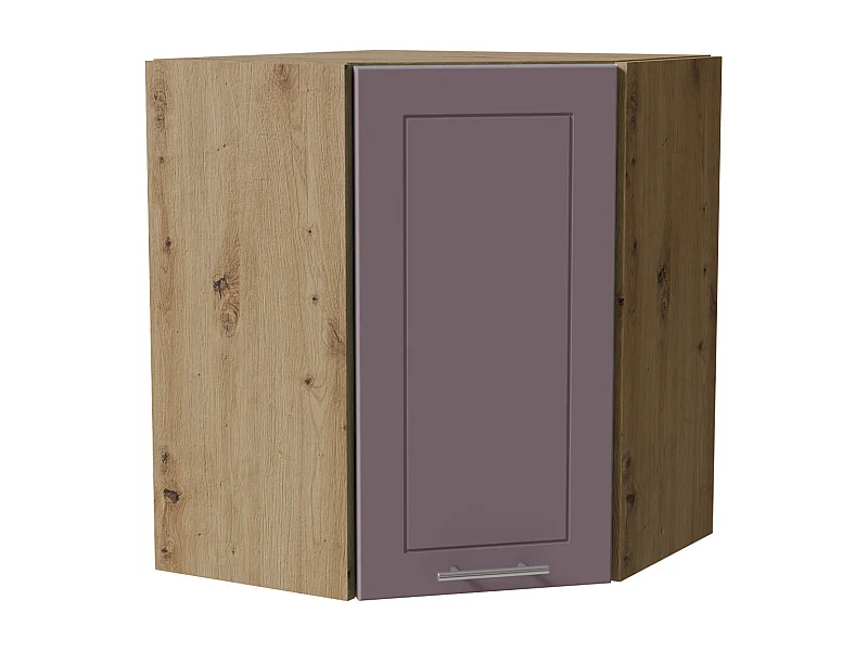 ECKHÄNGESCHRANK Bari W10/60 RAL 4009 pastellviolett (K5) / Eiche Artisan 60 / 60 / 72cm