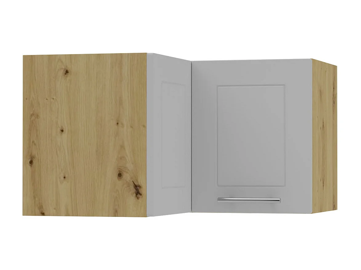ECKHÄNGESCHRANK Bari W12/60/36 RAL 7040 fenstergrau (K5) / Eiche Artisan 60 / 60 / 36cm