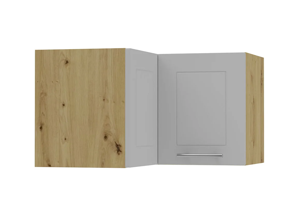 ECKHÄNGESCHRANK Bari W12/60/36 RAL 7040 fenstergrau (K5) / Eiche Artisan 60 / 60 / 36cm
