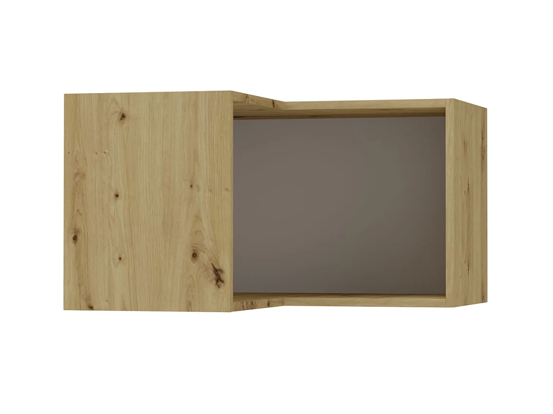 ECKHÄNGESCHRANK Bari W12/60/36 RAL 7040 fenstergrau (K5) / Eiche Artisan 60 / 60 / 36cm