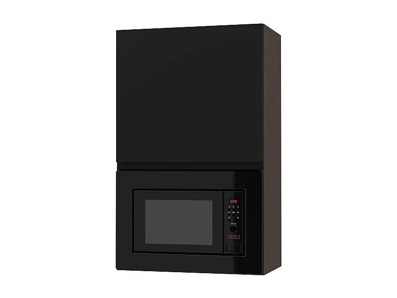 MIKROWELLENUMBAUSCHRANK Avellino W4MK/60 Schwarz Acryl Matt / Lava Matt 60 / 32,5 / 96cm