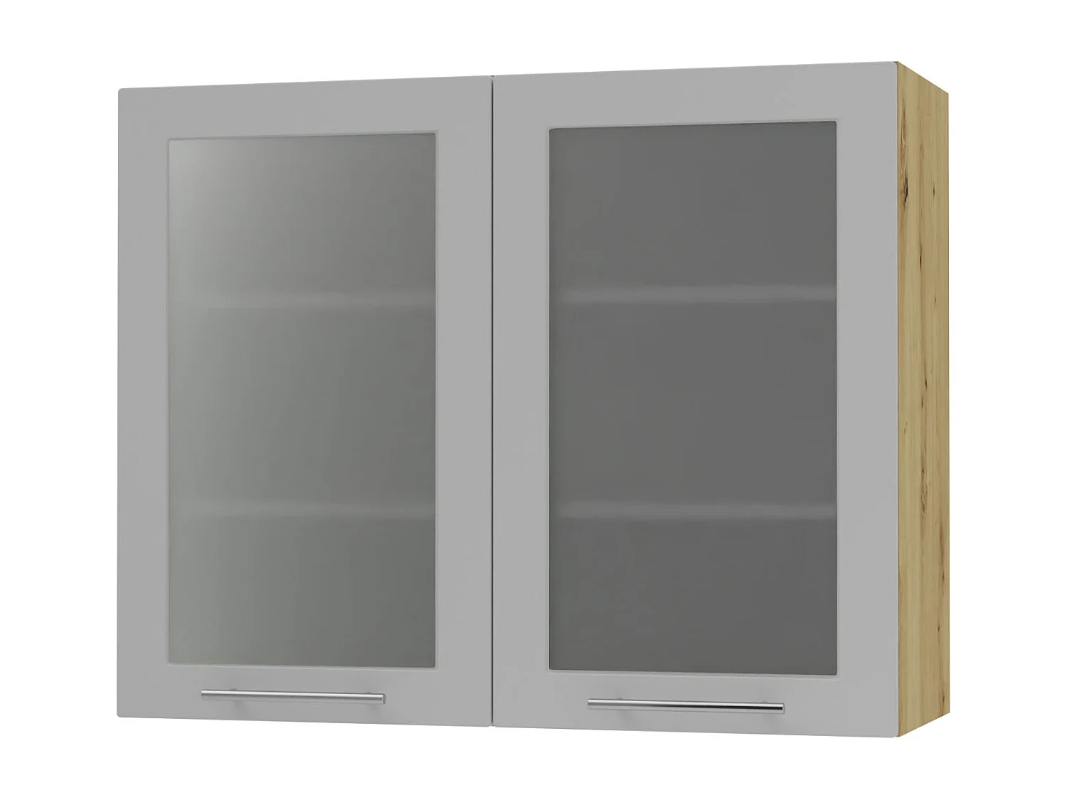 HÄNGESCHRANK Bari W3S/90 RAL 7040 fenstergrau (K5) / Eiche Artisan 90 / 32,5 / 72cm