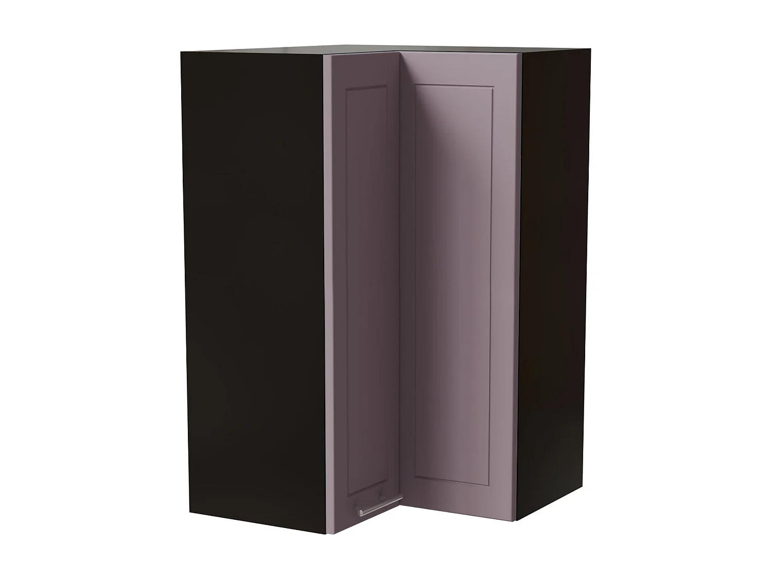 ECKHÄNGESCHRANK Bari W14/60 RAL 4009 pastellviolett (K5) / Schwarz 60 / 60 / 96cm