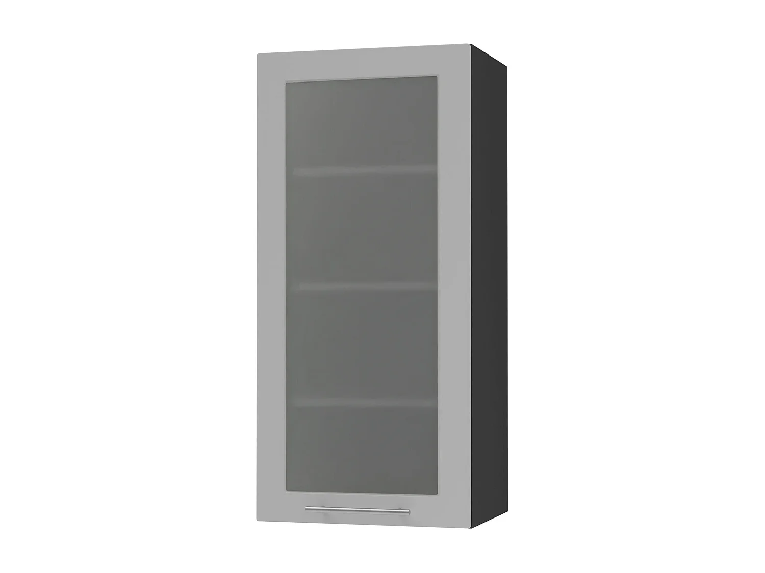 HÄNGESCHRANK Bari W4S/45 RAL 7040 fenstergrau (K5) / Schwarz 45 / 32,5 / 96cm