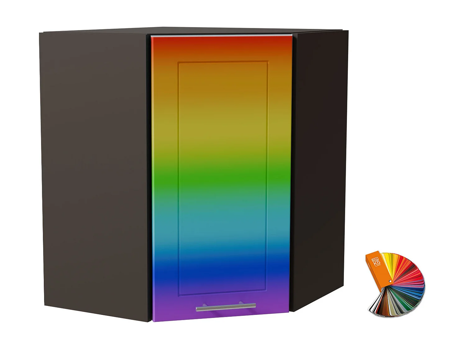 ECKHÄNGESCHRANK Bari W10/60 RAL Wunschfarbe (K5) / Lava 60 / 60 / 72cm