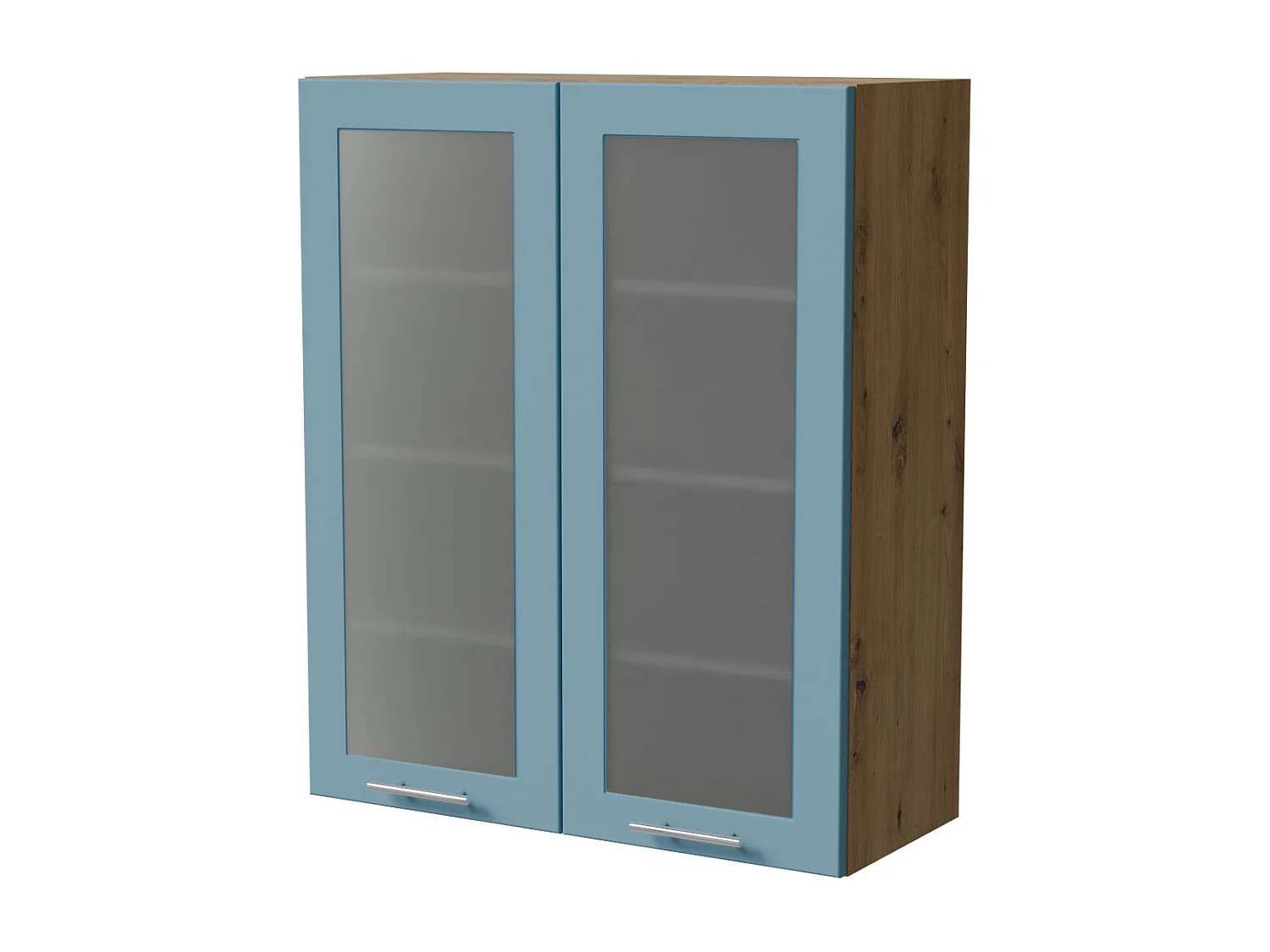 HÄNGESCHRANK Bari W4S/80 RAL 5024 pastellblau (K5) / Eiche Artisan 80 / 32,5 / 96cm