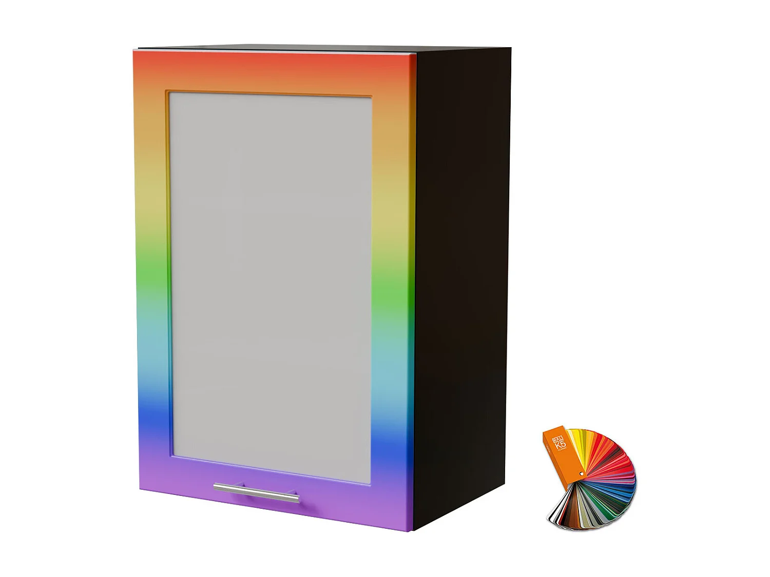 HÄNGESCHRANK Bari W2S/50 RAL Wunschfarbe (K5) / Schwarz 50 / 32,5 / 72cm