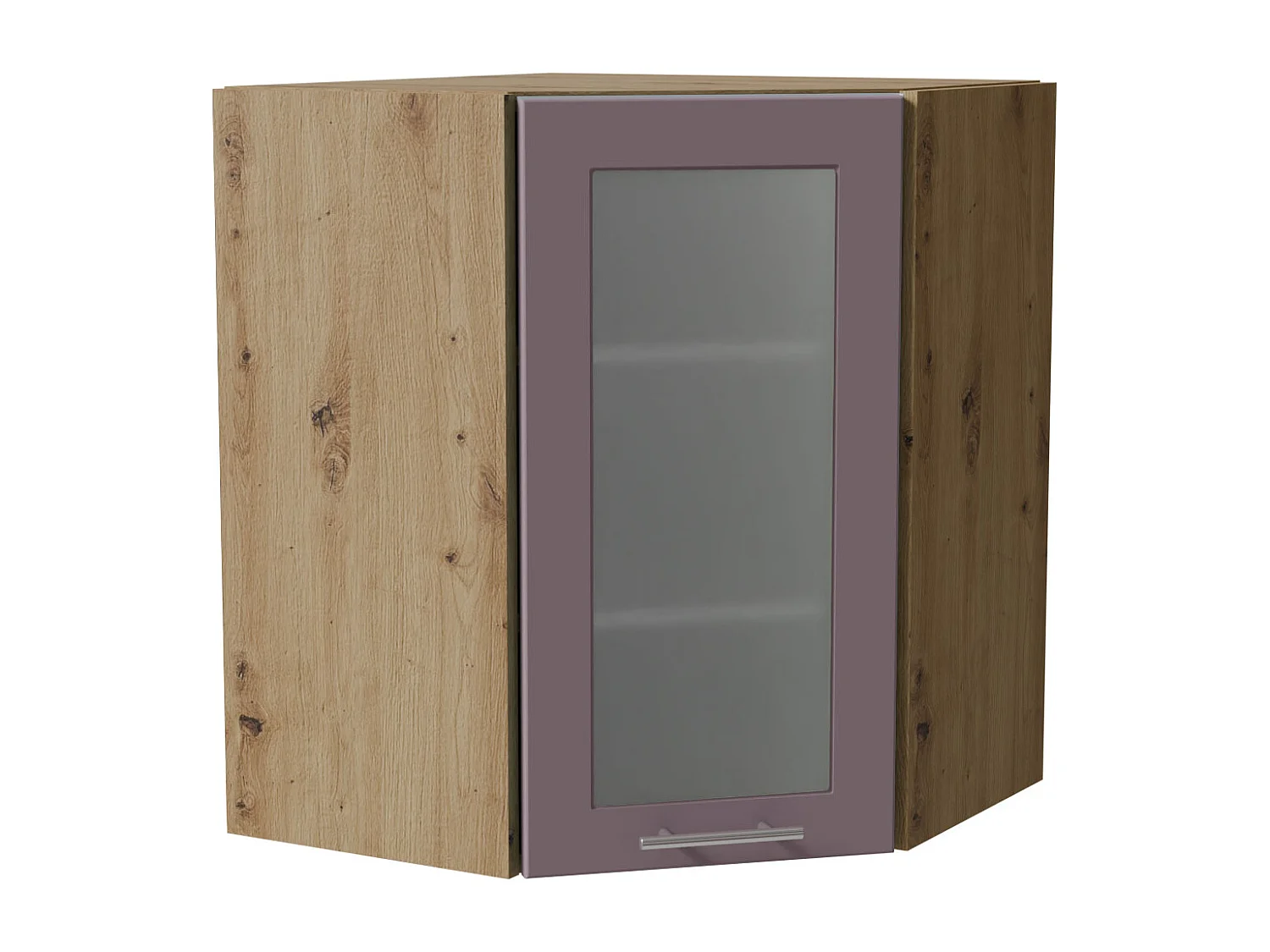 ECKHÄNGESCHRANK Bari W10S/60 RAL 4009 pastellviolett (K5) / Eiche Artisan 60 / 60 / 72cm