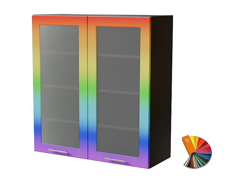 HÄNGESCHRANK Bari W4S/90 RAL Wunschfarbe (K5) / Schwarz 90 / 32,5 / 96cm